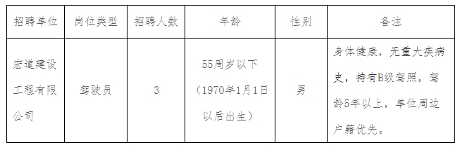 2025年江苏宏道建设工程有限公司公开招聘工作人员岗位简介表